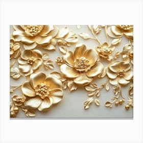 Gold Flowers 39 Canvas Print