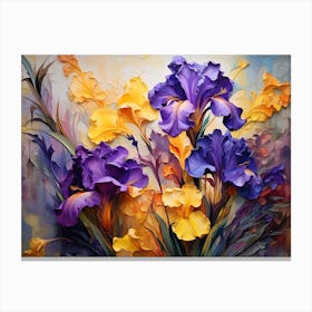 Purple Irises 5 Canvas Print