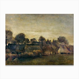 Farming Village At Twilight (1884), Vincent Van Gogh Canvas Print