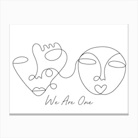 We Are One Canvas Print