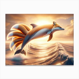 Dolphox Dolphin Fox Canvas Print