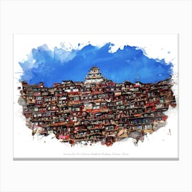 Larung Gar Five Sciences Buddhist Academy, Sichuan, China Canvas Print