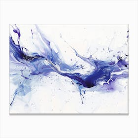 Blue Water Splash 1 Canvas Print