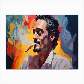 Man Smoking A Cigarette 8 Canvas Print