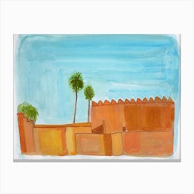 Walls And Palms Canvas Print