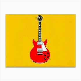 Red Electric Guitar Canvas Print