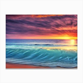 Sunset At The Beach 300 Canvas Print