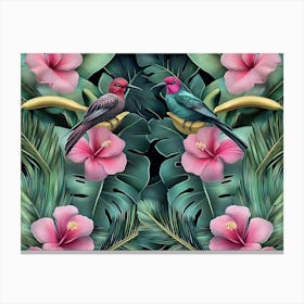 Tropical Birds Canvas Print