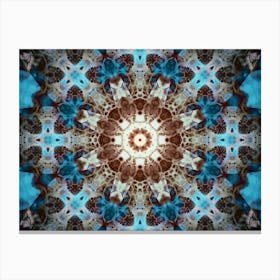 Sky Blue Indigo Mosaic 2 Canvas Print