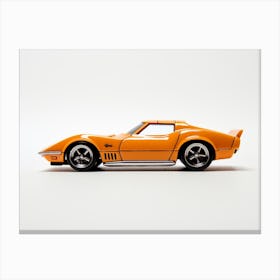 Toy Car 69 Corvette Racer Orange Canvas Print