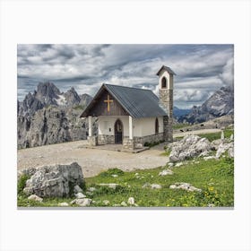 Mountains Church Canvas Print