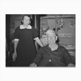 Blind Man And His Wife, Old Time Farmers Near Marshall, Texas By Russell Lee Canvas Print