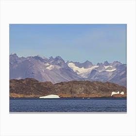 Icebergs And Mountains (Greenland Series) Canvas Print