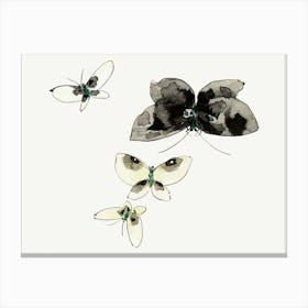 Hokusai Butterflies Canvas Print