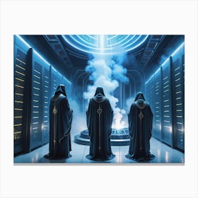 Tech priests prayying to server farms 11 Canvas Print