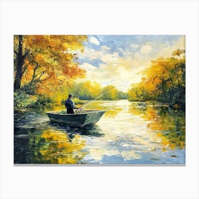 Fishing At The River 3 Canvas Print