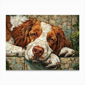 Brittany Spaniel Portrait 2 Canvas Print