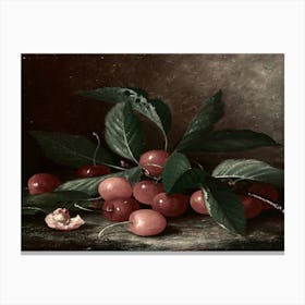 Cherries On A Plate 1 Canvas Print