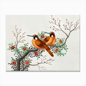 Birds On A Branch 7 Canvas Print