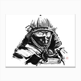 Samurai Face Canvas Print