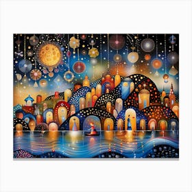 Night In The City 3 Canvas Print