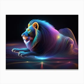 Colorful Lion 6 Canvas Print