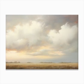 Warm Cloudy Sky Painting Canvas Print