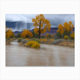 Fall Time Along The Colorado River-3 Canvas Print