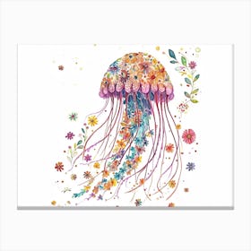 Little Floral Jellyfish 2 Canvas Print