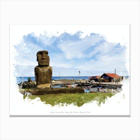 Caleta Hanga Roa, Rapa Nui (Easter Island), Chile Canvas Print