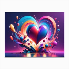 Colorful Heart Creative 24 Canvas Print