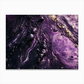 Purple And Gold Abstract Canvas Print