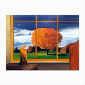 Wishful Thinking Autumn View Out The Window Canvas Print