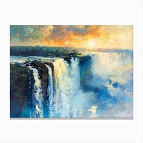 Sunset At Victoria Falls 2 Canvas Print