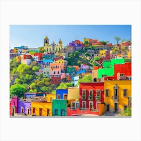 Colorful Mexican City Canvas Print