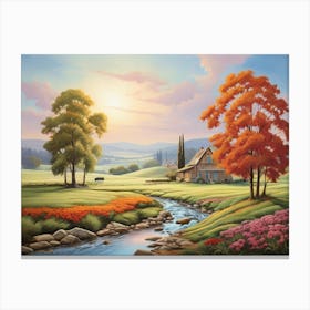 Autumn In The Countryside Canvas Print