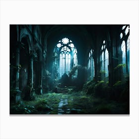 Abandoned Church Paintings Art Print Canvas Print