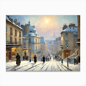 Paris In Winter 1 Canvas Print