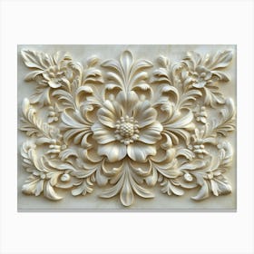 Carved Marble Wall Panel Canvas Print