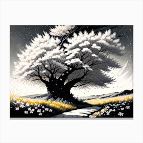Snowy Tree Canvas Print
