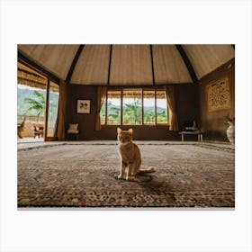 Cat In A Room 1 Canvas Print