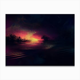 Abstract Sunset Canvas Print