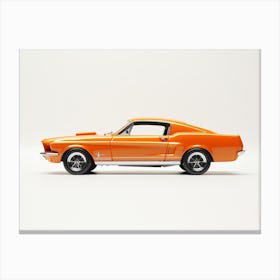 Toy Car 67 Ford Mustang Coupe Orange 2 Canvas Print