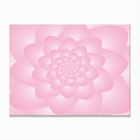 Pastel Colors Flower Pattern Set Red Canvas Print