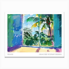 Miami From The Window Series Poster Painting 3 Canvas Print