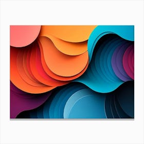 Colorful Art Image Depicting Diferent Colorful Shapes Canvas Print