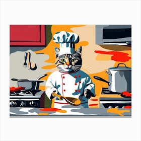 Chef Cat Canvas Print