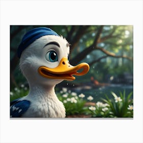 Duck In The Woods Canvas Print