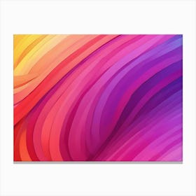 Abstract Colorful Curved Lines Background Canvas Print