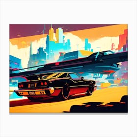 Futuristic Cityscape 71 Canvas Print